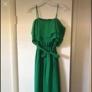 Size 2, green, floor length, bridesmaid dress